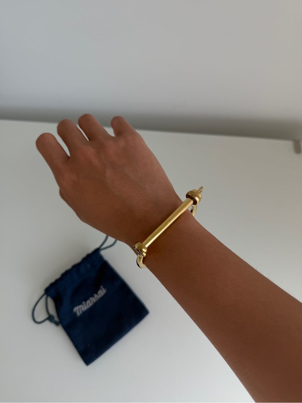 Miansai Gold Thin Screw Cuff - Picture 3 of 3